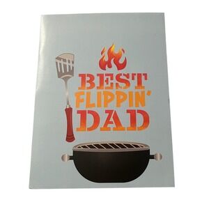 Fathers Day Pop Up Card Campfire RV Dog Best Flippin Dad Grill Spatula